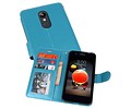 BAOHU Wallet Cases Hoesje Geschikt voor LG K8 2018 Turquoise