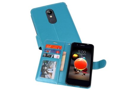 BAOHU Wallet Cases Hoesje Geschikt voor LG K8 2018 Turquoise
