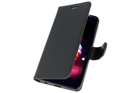 BAOHU Wallet Cases Hoesje Geschikt voor LG K10 2018 Zwart