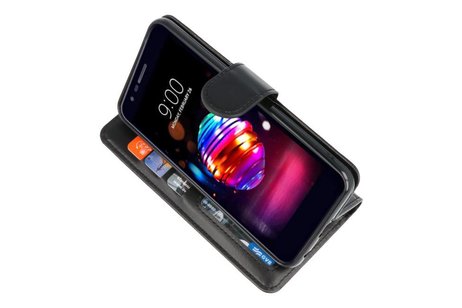 Wallet Cases Hoesje voor LG K10 2018 Zwart