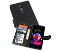 BAOHU Wallet Cases Hoesje Geschikt voor LG K10 2018 Zwart