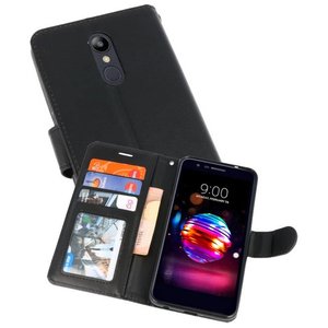 BAOHU Wallet Cases Hoesje Geschikt voor LG K10 2018 Zwart