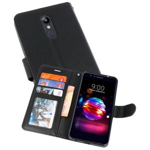 Wallet Cases Hoesje voor LG K10 2018 Zwart