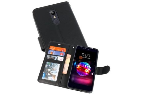 BAOHU Wallet Cases Hoesje Geschikt voor LG K10 2018 Zwart