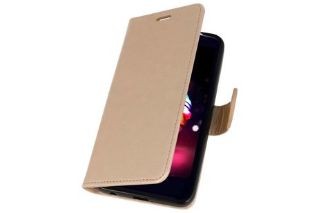BAOHU Wallet Cases Hoesje Geschikt voor LG K10 2018 Goud