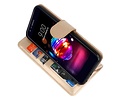 BAOHU Wallet Cases Hoesje Geschikt voor LG K10 2018 Goud