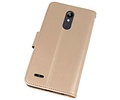 BAOHU Wallet Cases Hoesje Geschikt voor LG K10 2018 Goud