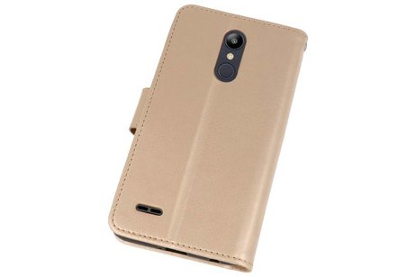 Wallet Cases Hoesje voor LG K10 2018 Goud