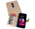 BAOHU Wallet Cases Hoesje Geschikt voor LG K10 2018 Goud