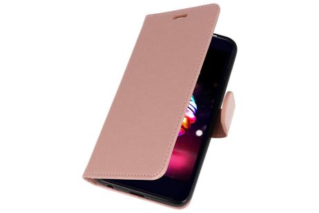 BAOHU Wallet Cases Hoesje Geschikt voor LG K10 2018 Roze