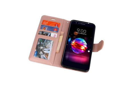 Wallet Cases Hoesje voor LG K10 2018 Roze