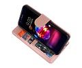 BAOHU Wallet Cases Hoesje Geschikt voor LG K10 2018 Roze