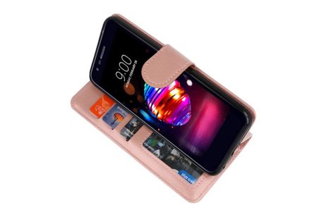 BAOHU Wallet Cases Hoesje Geschikt voor LG K10 2018 Roze