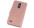 BAOHU Wallet Cases Hoesje Geschikt voor LG K10 2018 Roze