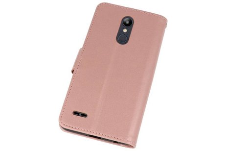 BAOHU Wallet Cases Hoesje Geschikt voor LG K10 2018 Roze