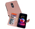 BAOHU Wallet Cases Hoesje Geschikt voor LG K10 2018 Roze