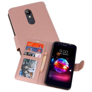 Wallet Cases Hoesje voor LG K10 2018 Roze