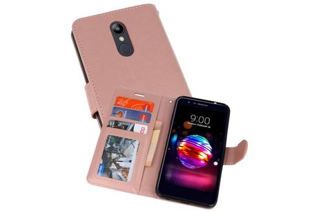 BAOHU Wallet Cases Hoesje Geschikt voor LG K10 2018 Roze
