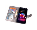 BAOHU Wallet Cases Hoesje Geschikt voor LG K10 2018 Grijs