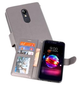 BAOHU Wallet Cases Hoesje voor LG K10 2018 Grijs