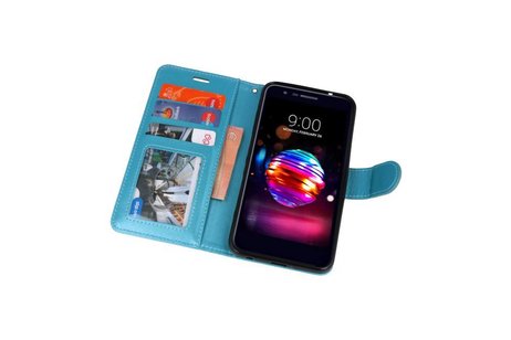 BAOHU Wallet Cases Hoesje Geschikt voor LG K10 2018 Turquoise