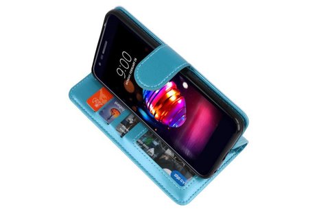 BAOHU Wallet Cases Hoesje Geschikt voor LG K10 2018 Turquoise
