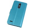 BAOHU Wallet Cases Hoesje Geschikt voor LG K10 2018 Turquoise