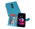BAOHU Wallet Cases Hoesje Geschikt voor LG K10 2018 Turquoise