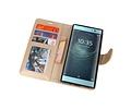 BAOHU Wallet Cases Hoesje Geschikt voor Xperia XA2 Goud