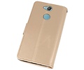 BAOHU Wallet Cases Hoesje Geschikt voor Xperia XA2 Goud