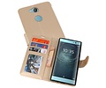 BAOHU Wallet Cases Hoesje Geschikt voor Xperia XA2 Goud