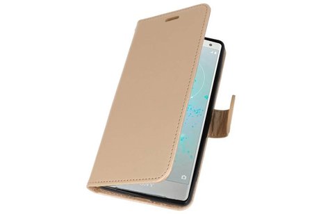 BAOHU Wallet Cases Hoesje Geschikt voor Xperia XZ2 Goud