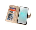BAOHU Wallet Cases Hoesje Geschikt voor Xperia XZ2 Goud