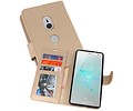 BAOHU Wallet Cases Hoesje Geschikt voor Xperia XZ2 Goud