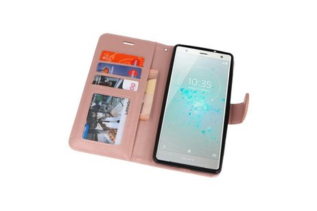 BAOHU Wallet Cases Hoesje Geschikt voor Xperia XZ2 Roze