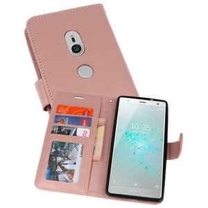 BAOHU Wallet Cases Hoesje Geschikt voor Xperia XZ2 Roze