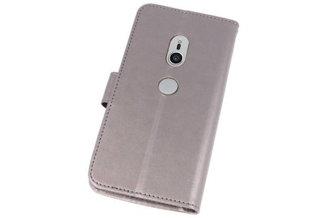 Wallet Cases Hoesje voor Xperia XZ2 Grijs