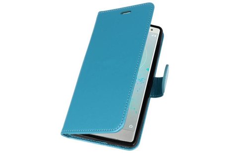 Wallet Cases Hoesje voor Xperia XZ2 Turquoise