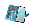 BAOHU Wallet Cases Hoesje Geschikt voor Xperia XZ2 Turquoise