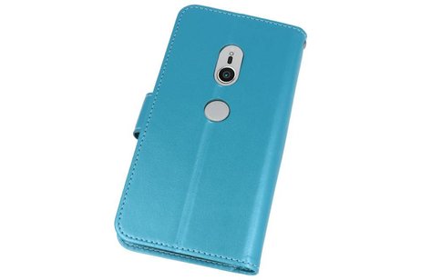 Wallet Cases Hoesje voor Xperia XZ2 Turquoise