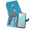 Wallet Cases Hoesje voor Xperia XZ2 Turquoise