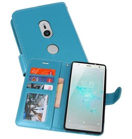 BAOHU Wallet Cases Hoesje voor Xperia XZ2 Turquoise