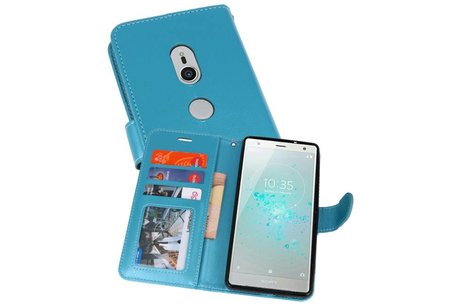 BAOHU Wallet Cases Hoesje Geschikt voor Xperia XZ2 Turquoise