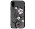 BAOHU Diamant Lelies Hoesjes Cases - Hoesje Geschikt voor iPhone X Wit