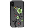 BAOHU Diamant Lelies Hoesjes Cases - Hoesje Geschikt voor iPhone X Groen