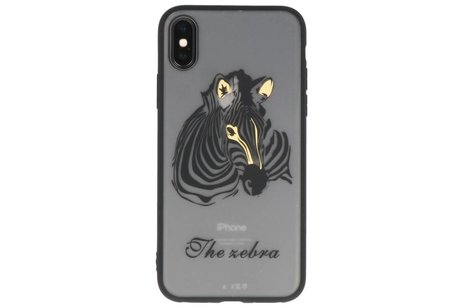 BAOHU Dieren TPU Hoesjes Cases - Hoesje Geschikt voor iPhone X Zebra