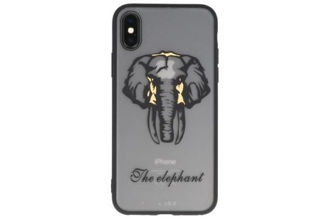 BAOHU Dieren TPU Hoesjes Cases - Hoesje Geschikt voor iPhone X Olifant