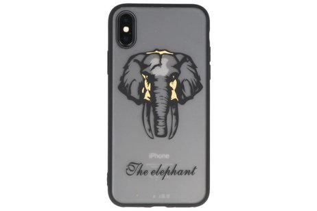 Dieren TPU Hoesjes Cases voor iPhone X Olifant