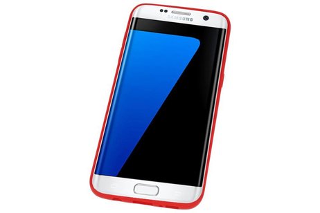 BAOHU Hardcase Hoesje - Hoesje Geschikt voor Samsung Galaxy S7 Edge Rood
