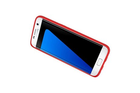 BAOHU Hardcase Hoesje - Hoesje Geschikt voor Samsung Galaxy S7 Edge Rood